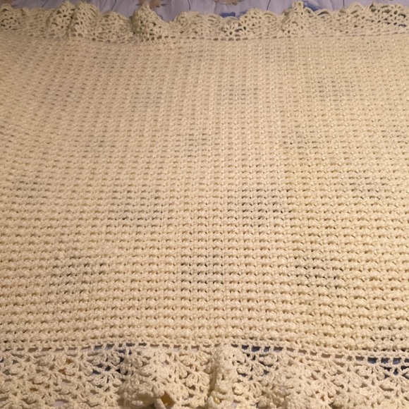 Hand Crocheted Oversized Afghan - 66” x 90” - Picture 8 of 15